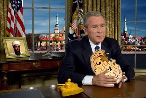 Файл:Bušs sveic latvisko Neciklopēdiju.jpg