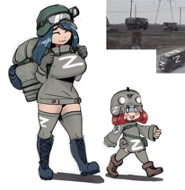 Участники похода на марше