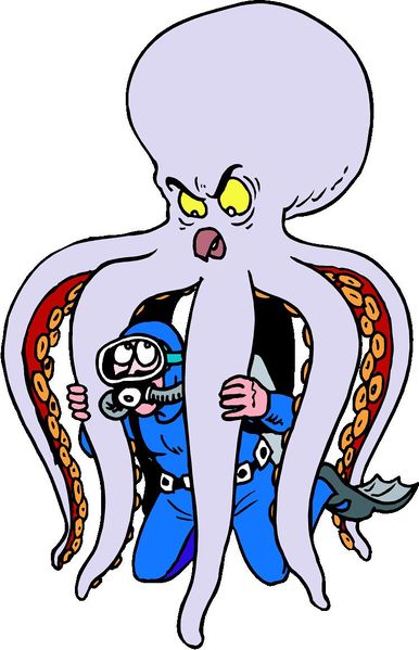 Файл:Осьминог и ныряльщик.jpg