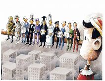 27.2.2022: Истеблишмент присел как стайка голубей На длинный нос мальчишки Пиноккио. И нос его от каждой лжи длинней Чтоб правда жизни попы не стеснила.