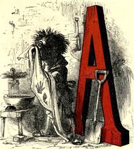 Agronome копается в грязи днëм, А так как в котельной воды Ни грамма, как кран ни крути, То грязью своих пальцев, Он «A» начертил нам удачно.