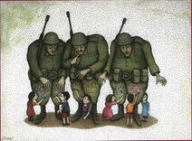 20.4.2022: Где рисовать когда дома без стен, дороги без асфальта? Тому, кто музой вдохновен, заменят холст штаны солдата.