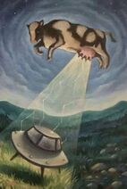 31.3.2025: Мифологическое мышление древних: небесная корова похищает инопланетян для искусственного вскармливания и их тарелки для вылизывания.