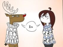 18.2.2019: Олени любят свитерок с людьми, Но пониманья в этом не нашли.